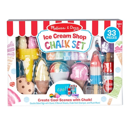 Melissa & Doug Ice Cream Shop Chalk Play Set 30622